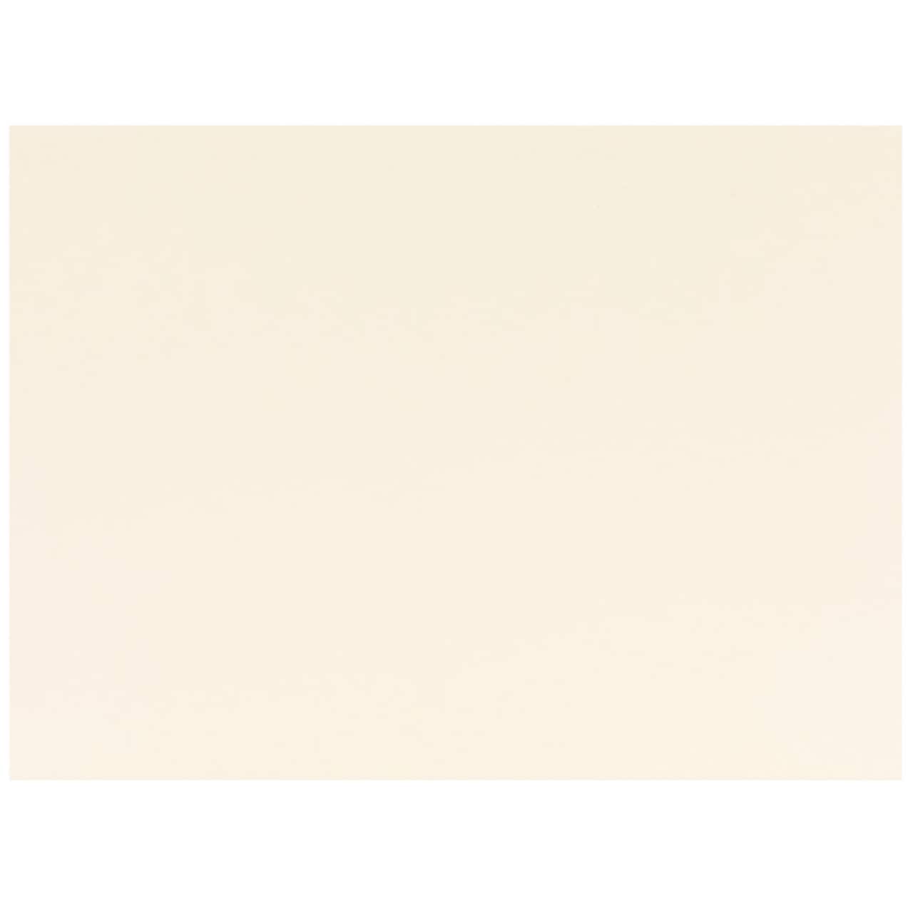 JAM Paper 5" x 6" Ivory Blank Flat Note Cards